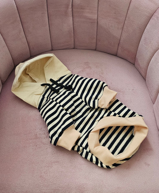Striped Cream Hoodie
